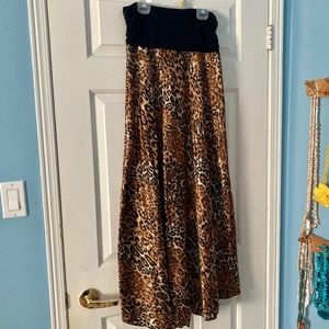 Leopard print tube dress in large